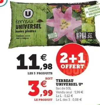 Super U Terreau Universel U offre