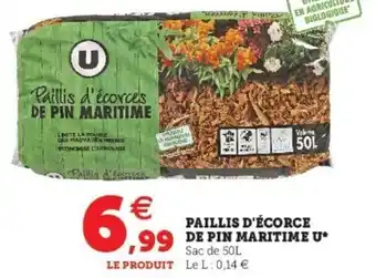 Super U Paillis D'écorce De Pin Maritime U offre