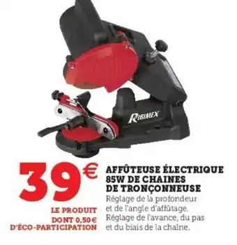 Super U Affûteuse Électrique 85W De Chaines De Tronçonneuse offre