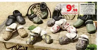 Super U Sabots Adulte offre