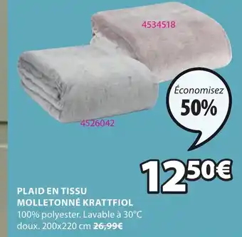 JYSK Plaid en Tissu Milletonné Krattfiol offre