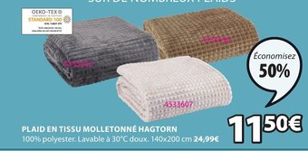 JYSK Plaid en Tissu Molletonné Hagtorn offre