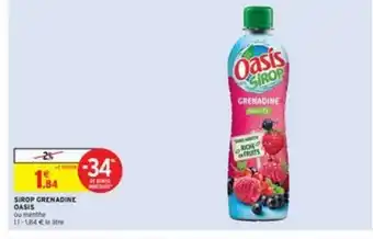 Intermarché Sirop Grenadine Oasis offre