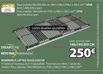 JYSK Sommier à Lattes Gold A30 Fix offre