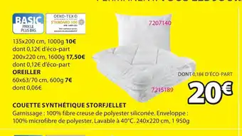 JYSK Couette Synthétique storfjellet offre