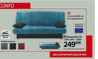 Conforama Banquette-Lit Clic Clac Julia offre
