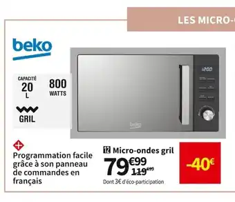 Conforama Beko Micro-Ondes Gril offre