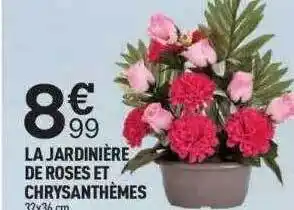 Centrakor La jardinière de roses et chrysanthèmes offre