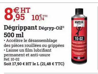 Dégrippant dégryp-oil 500ml