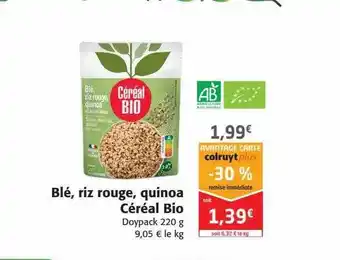 Colruyt Blé, riz rouge, quinoa céréal bio offre