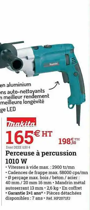 Perceuse Ă percussion 1010 w makita