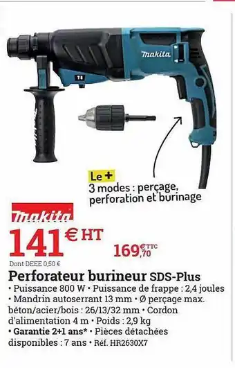 Espace emeraude Perforateur burineur sds-plus makita offre