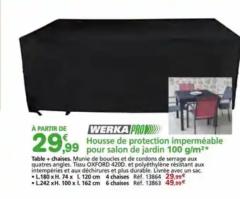 Provence Outillage Housse de protection imperméable pour salon de jardin werka pro offre
