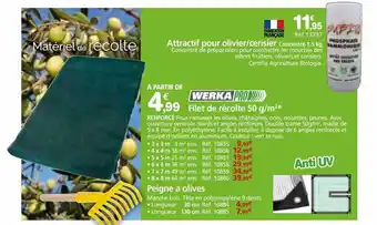 Provence Outillage Attractif pour olivier-cerisier, filet de récolte werka pro offre