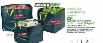 Provence Outillage Sacs de jardin carrés werka pro offre