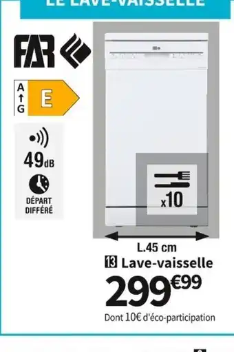 Conforama Lave-Vaisselle offre