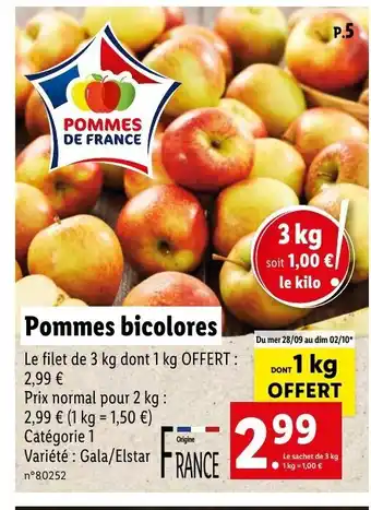 Lidl Pommes Bicolores offre