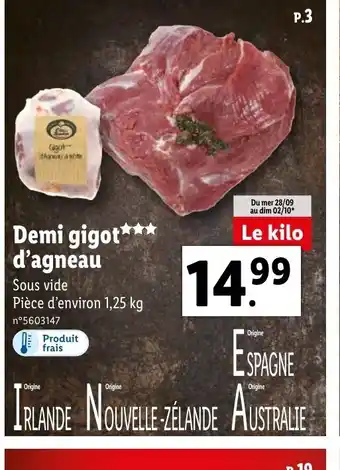 Demi Gigot d'Agneau