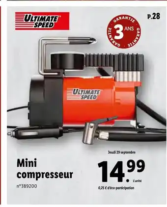 Lidl Mini Compresseur offre