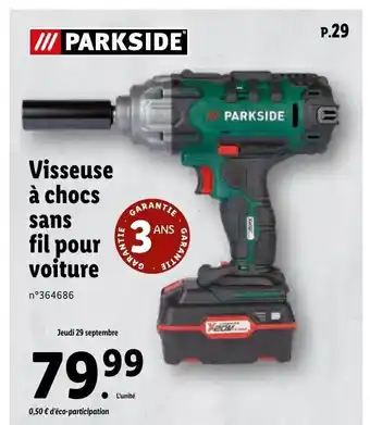 Lidl Visseuse à Choc Sans Fil Pour Voiture offre