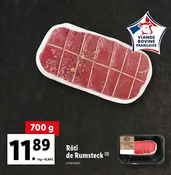 Lidl Rôti de rumsteck offre