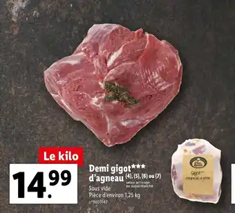 Lidl Demi Gigot d'Ahneau offre