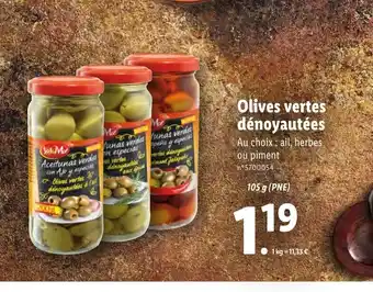Lidl Olives Vertes Dénoyautées offre