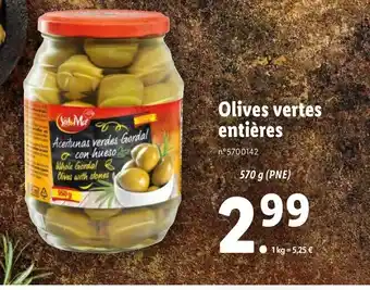 Lidl Olives Vertes Entières offre