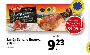 Lidl Jamón Serrano Reserva STG offre