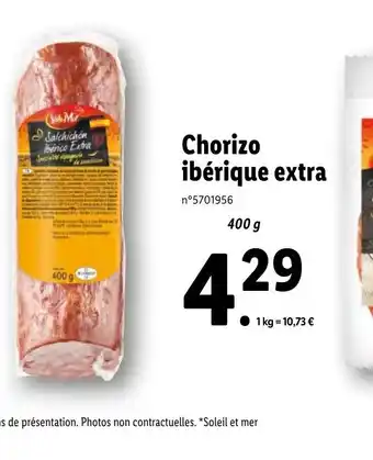 Lidl Chorizo Ibérique. Extra offre