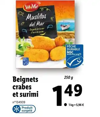 Lidl Beignets Crabes Et Surimi offre
