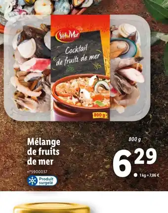 Lidl Mélange de Fruits de Mer offre