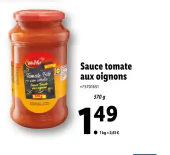 Lidl Sauce Tomate Aux Oignons offre