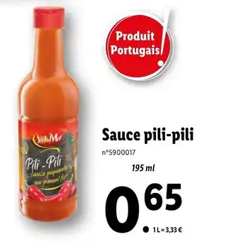 Lidl Sauce Pili-Pili offre