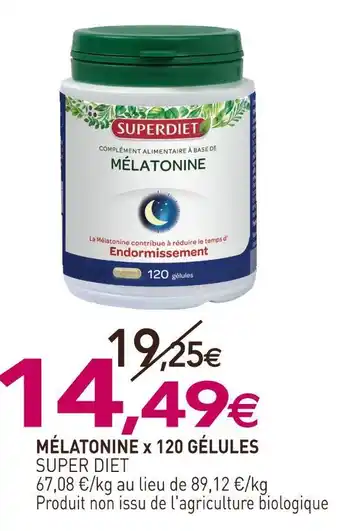 naturéO Super diet mélatonine x 120 gélules offre
