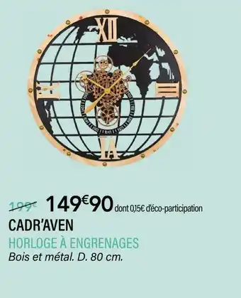 Cadrâaven horloge Ă engrenages