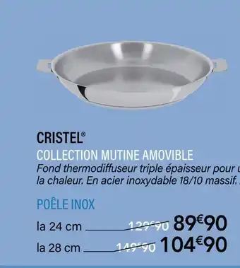 Ambiances & Styles Cristel poêle inox offre