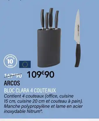 Arcos bloc clara 4 couteaux