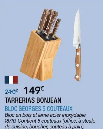 Tarrerias bonjean bloc georges 5 couteaux