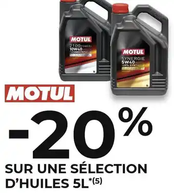 Feu Vert Motul bon plan sur une sélection d’huiles 5l de la marque motul offre