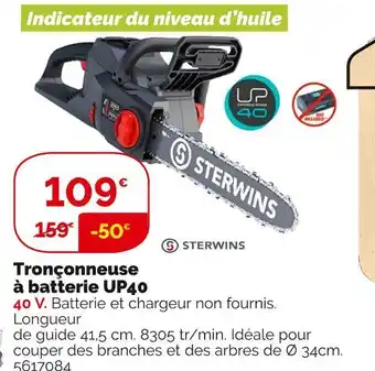 Weldom Sterwins tronçonneuse à batterie up40 offre