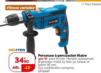 Weldom Dexter perceuse à percussion filaire offre