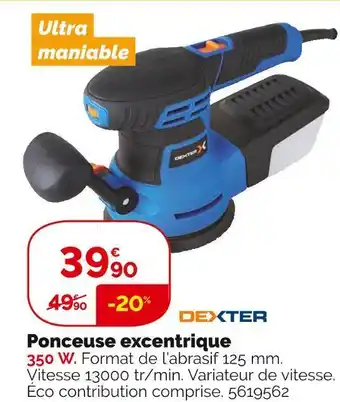 Weldom Dexter ponceuse excentrique offre