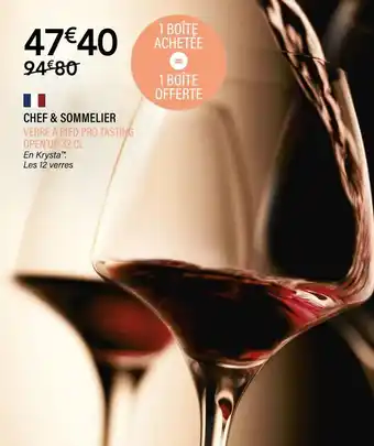 Ambiances & Styles Chef & sommelier verre à pied pro tasting open’up 32 cl offre