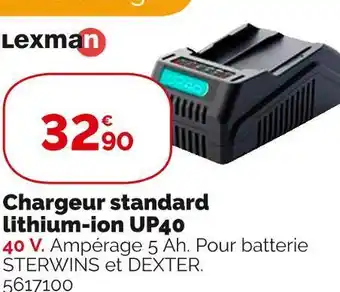 Weldom Lexman chargeur standard lithium-ion up40 offre