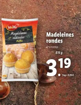 Lidl Madeleines Rondes offre