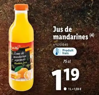 Lidl Jus de Mandarines offre