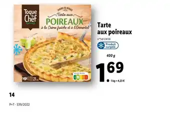 Lidl Tarte Aux Poireaux offre