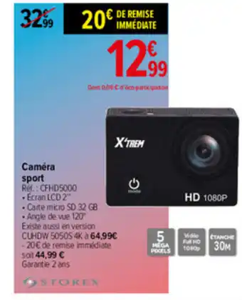 Carrefour Caméra Sport offre