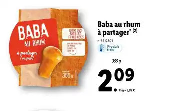 Lidl Baba Au Rhum A Partager offre